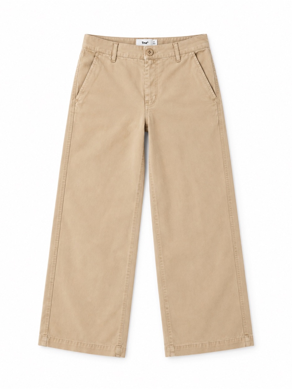 TNA Aritzia Carleton Pant Beige Wide Leg Pants Size 2